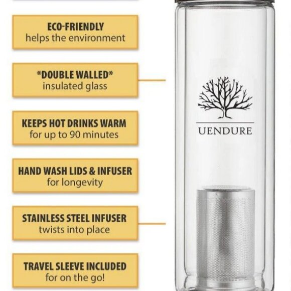 UEndure Tea Tumbler with Infuser - Picture 3 of 3